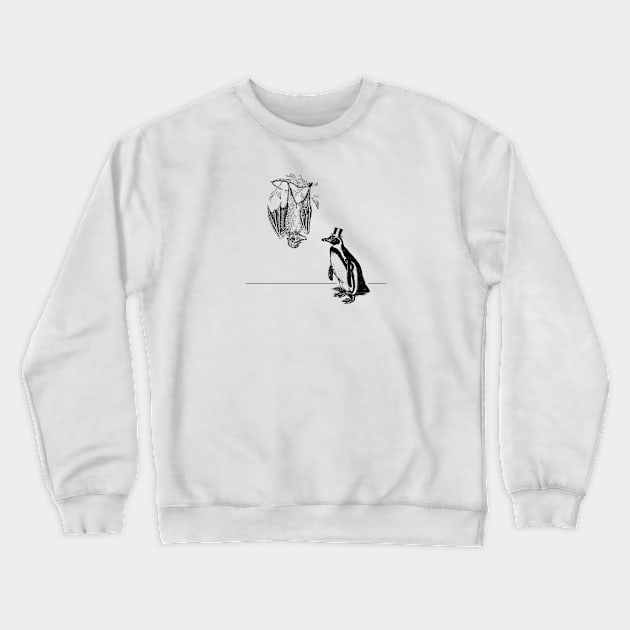 Sherlock Bat and Prof. Penguin Crewneck Sweatshirt by EightUnder